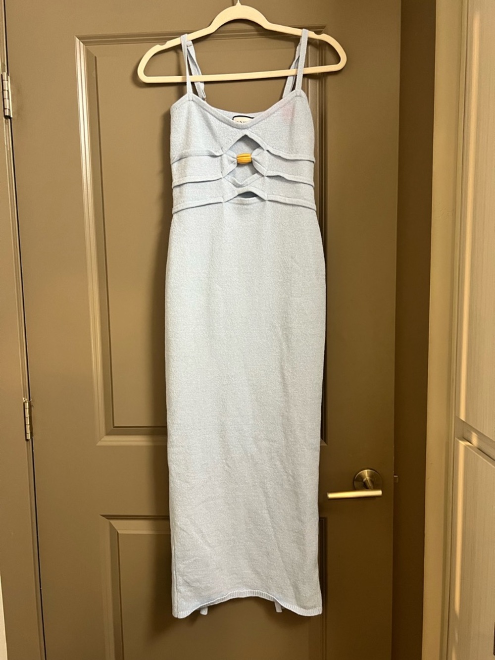 Runaway The Label Knit Light Blue Dress Medium